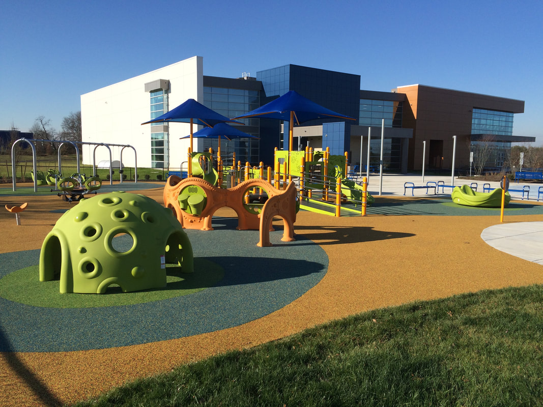 Picture of poured-in-place playground safety surfacing